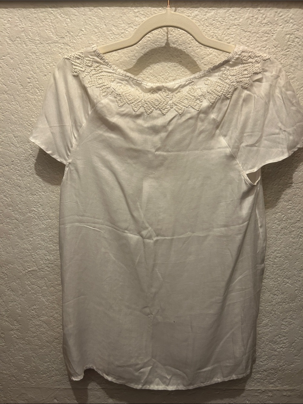 JOIE NWT White Embroidered Boho Tie-Neck Blouse - Picture 8 of 8